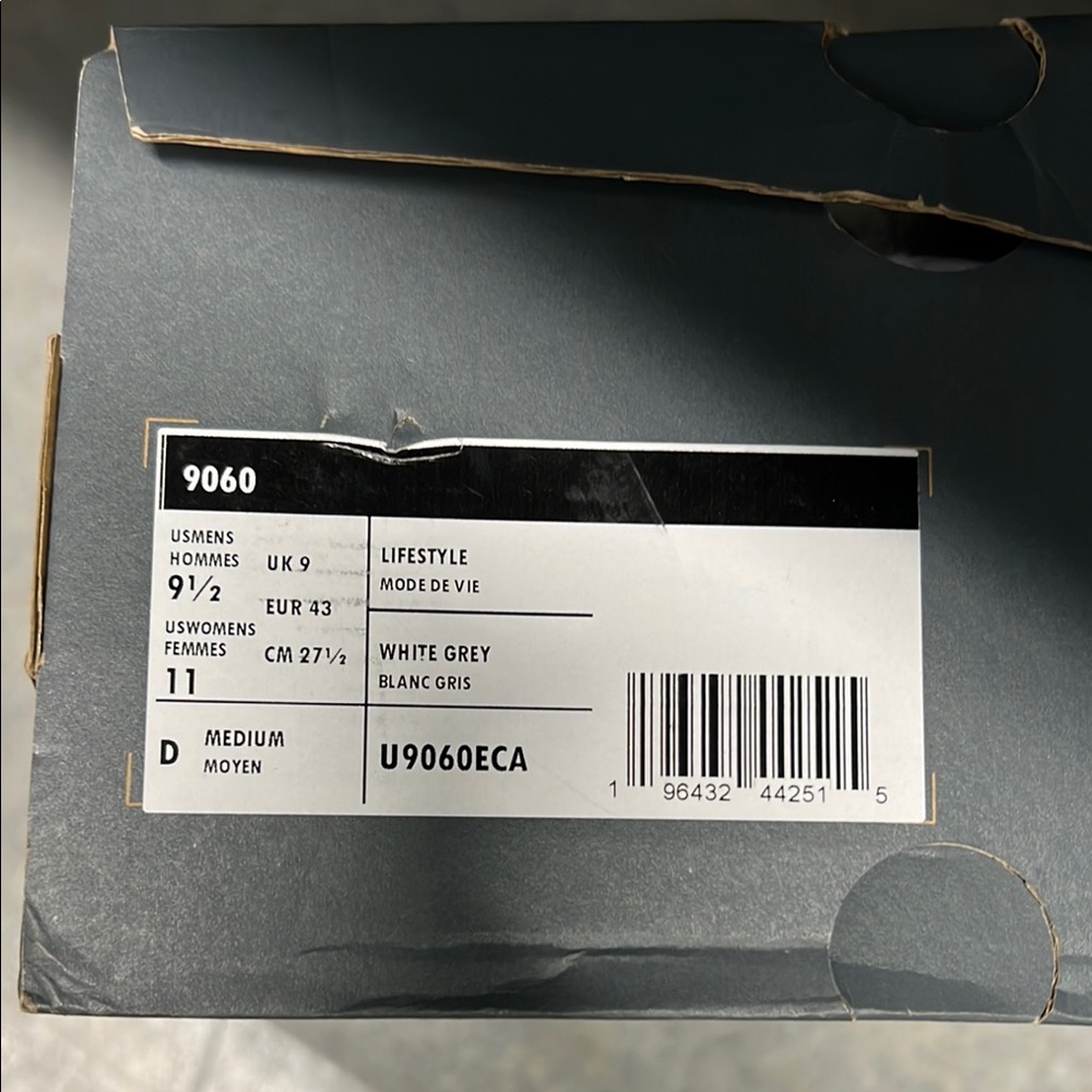 New Balance White Grey Lifestyle Shoes